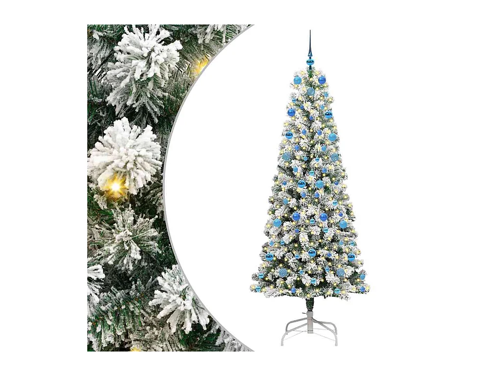 Árbol de Navidad artificial con ramas articuladas 210 cm PVC