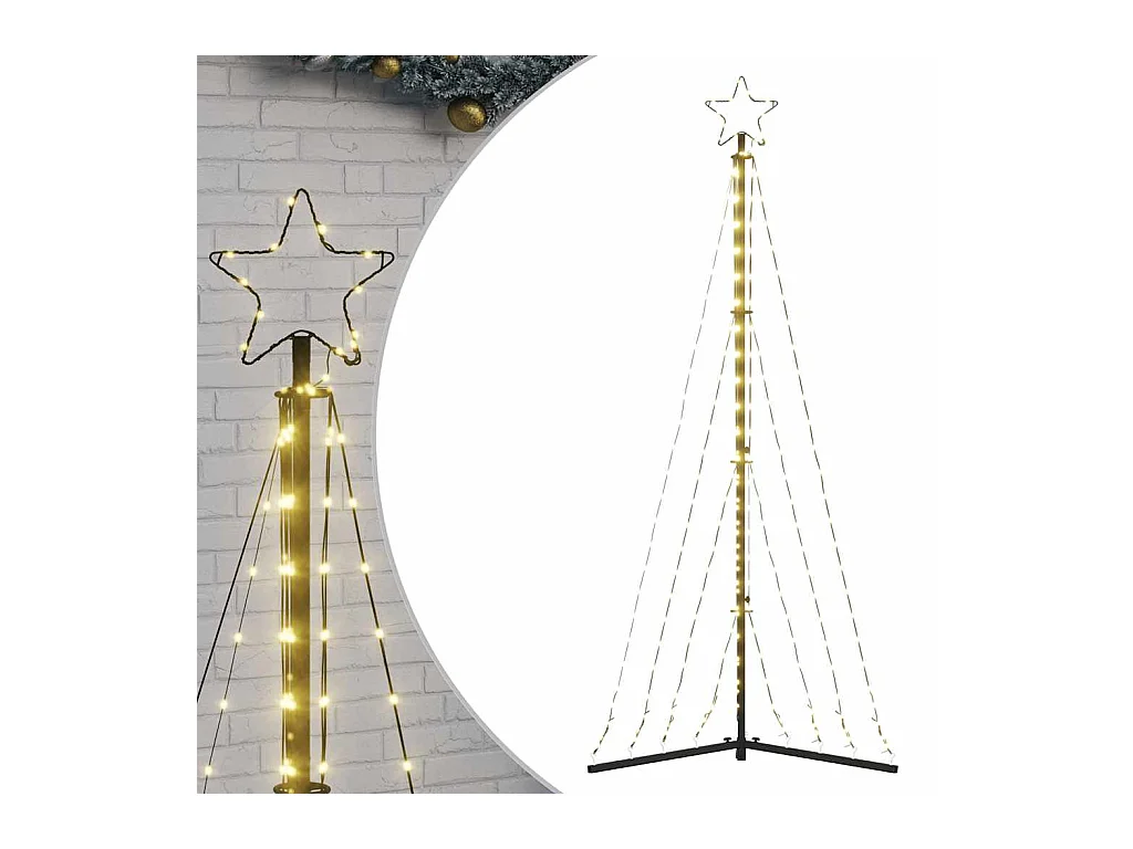 Sapin de Noël à LED 339 LED blanc chaud 182 cm