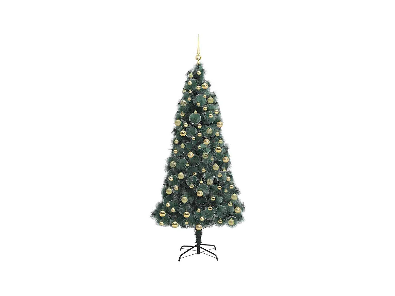 Árbol de Navidad artificial preiluminado con conjunto de bolas