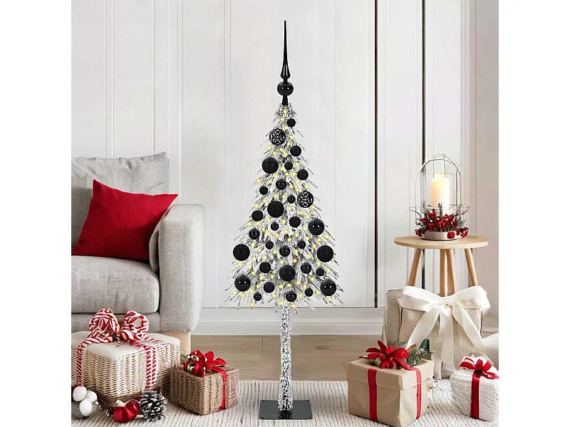 Sapin de Noël avec 150 LED Blanc 120 cm PE et Acier