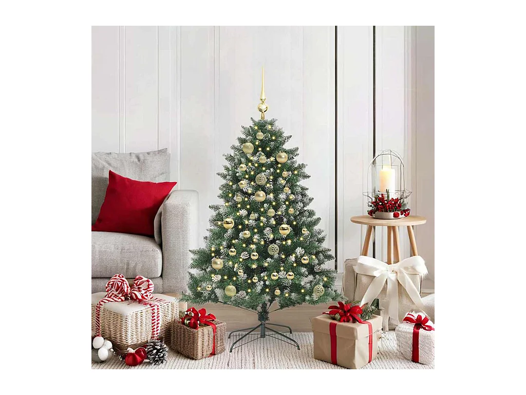 Sapin de Noël artificiel avec 150 LED Vert 85 x 85 x 120 cm