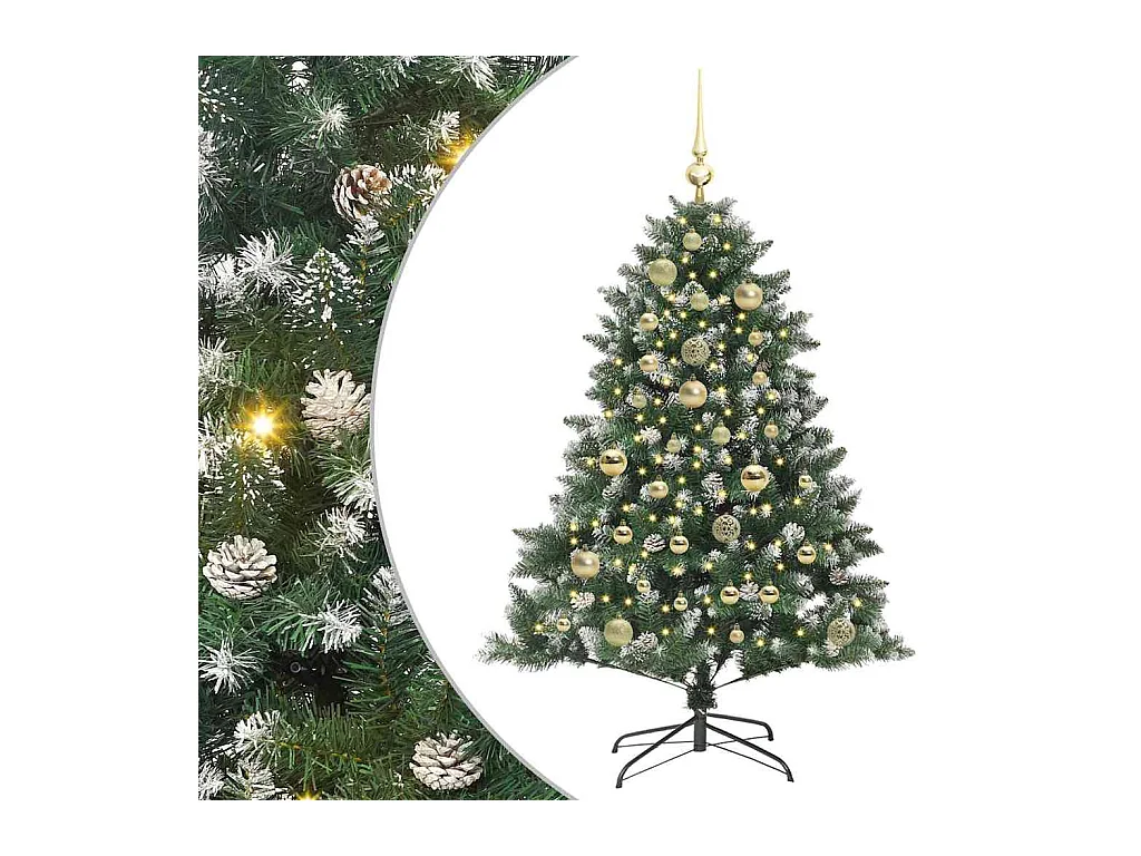 Sapin de Noël artificiel avec 150 LED Vert 85 x 85 x 120 cm