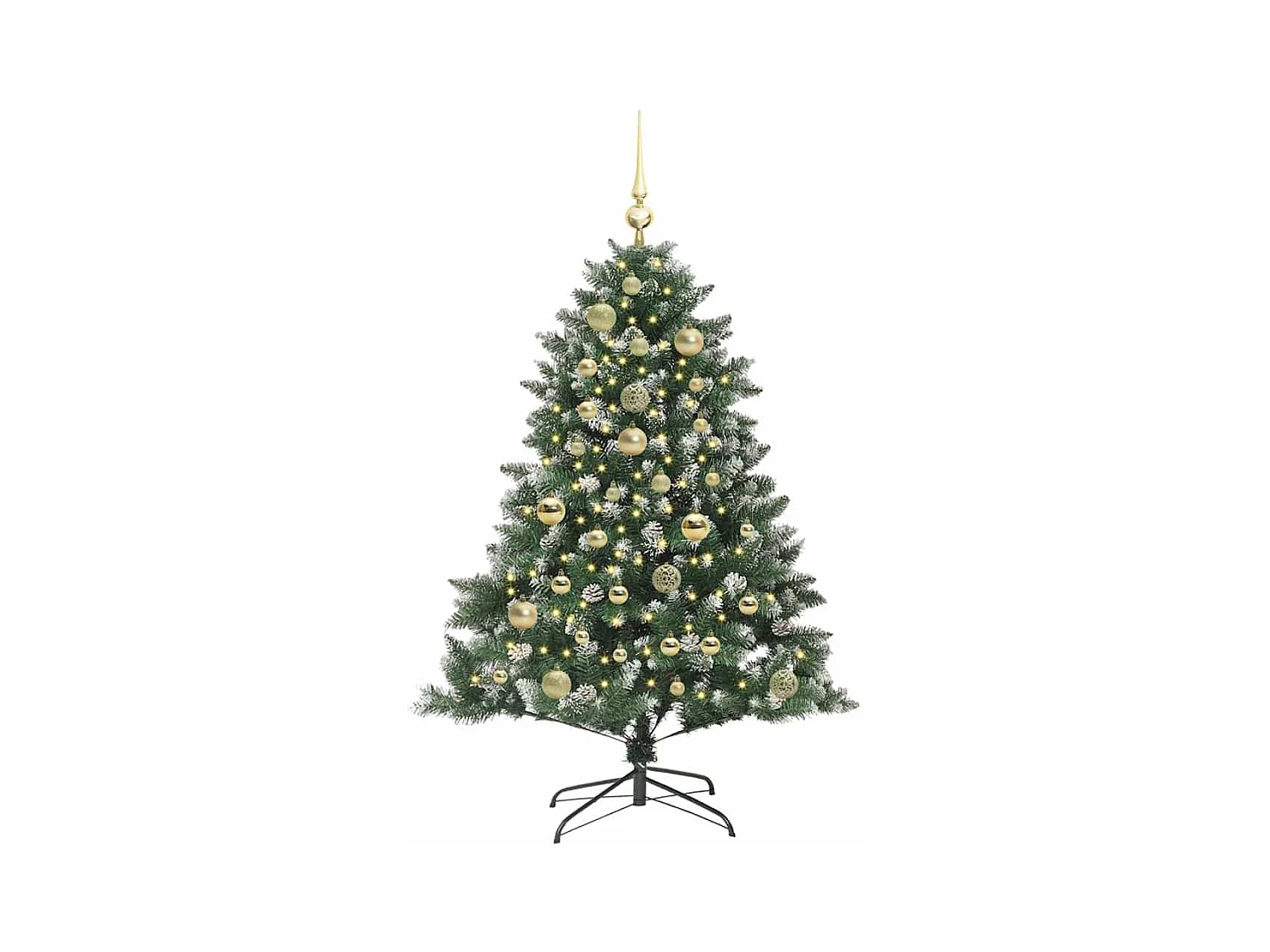Sapin de Noël artificiel avec 150 LED Vert 85 x 85 x 120 cm