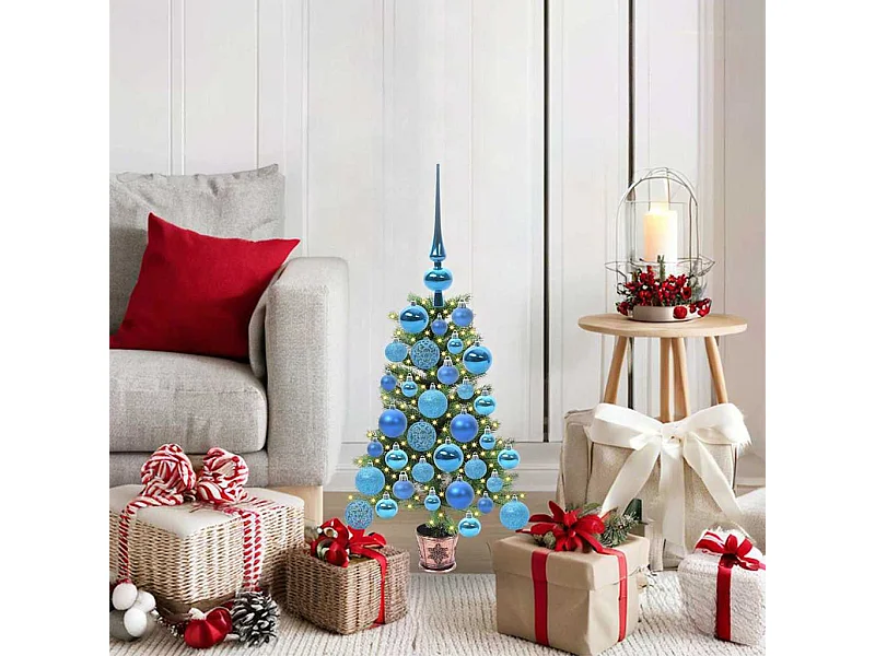 Sapin de Noël avec 150 LED avec support Vert 65 cm PE