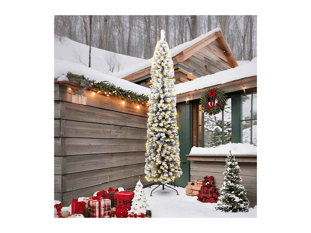 Sapin de Noël artificiel Vert 240 cm PVC et acier et plastique