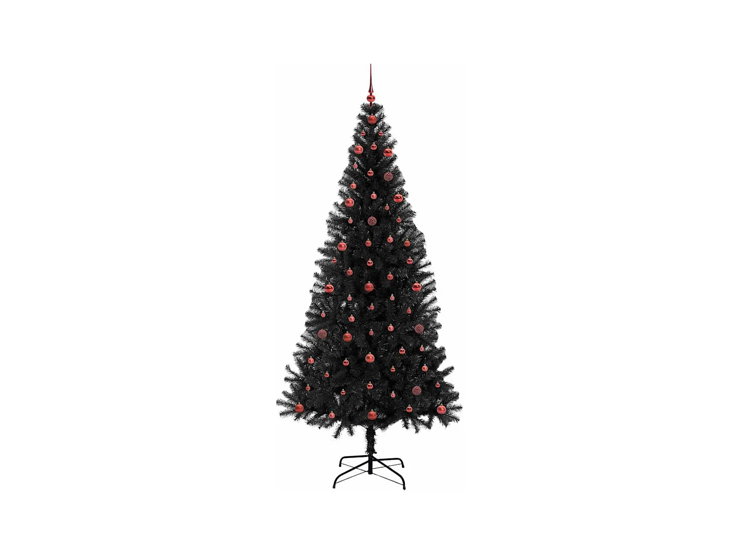 Árvore de Natal com 300 LEDs com suporte Preto 240 cm PVC
