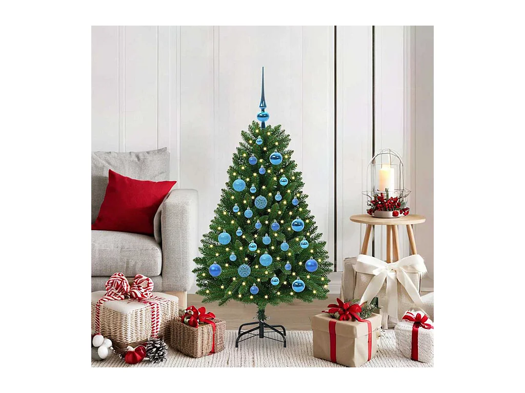 Sapin de Noël artificiel Vert 120 cm PVC et métal