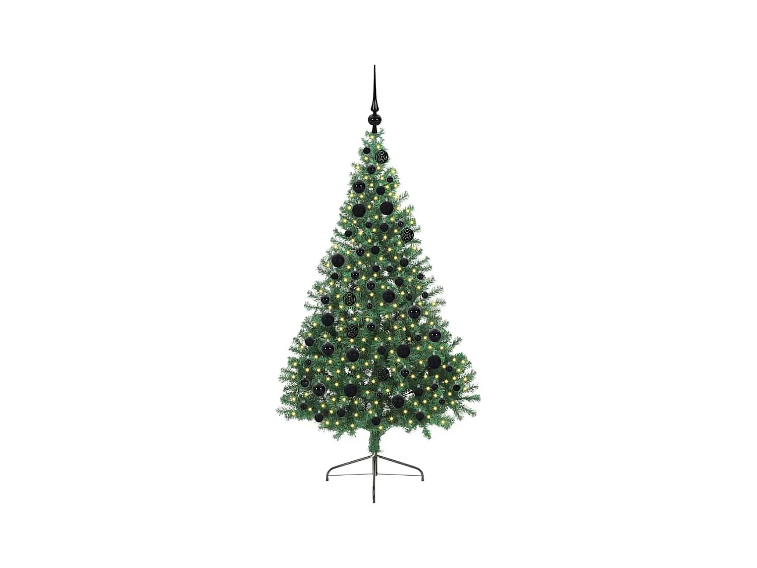 Árbol de Navidad Artificial Preiluminado Verde 180 cm PVC