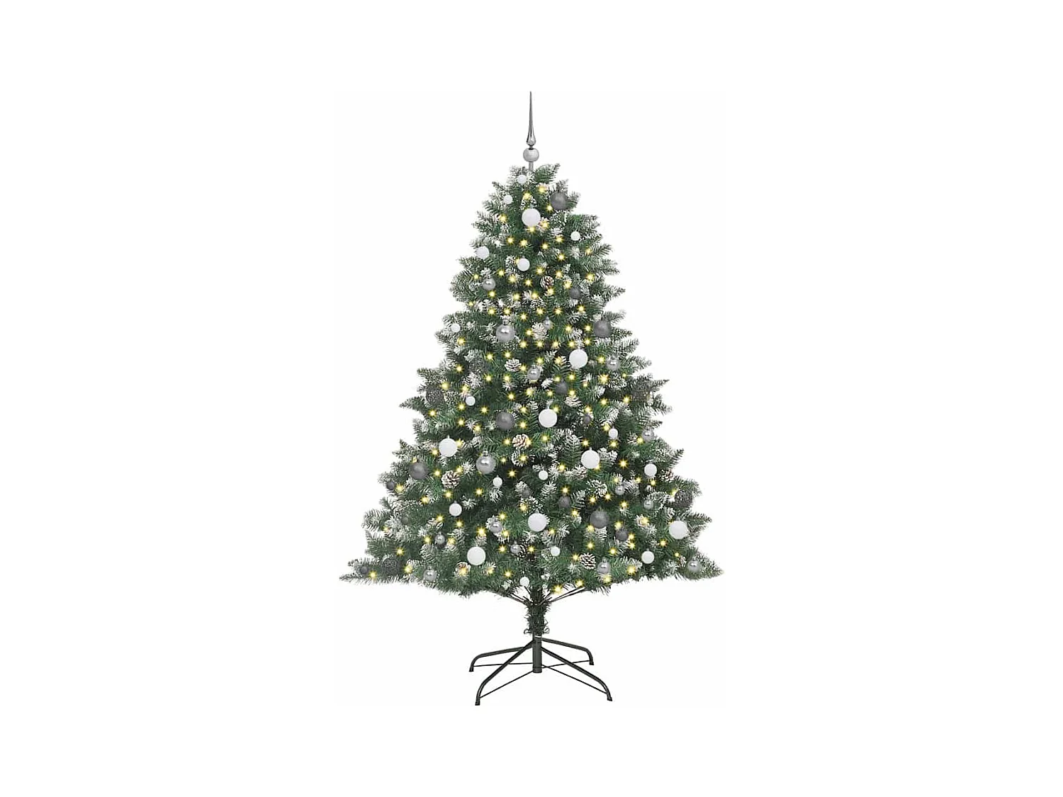 Sapin de Noël artificiel avec 300 LED Vert 140 x 140 x 210 cm