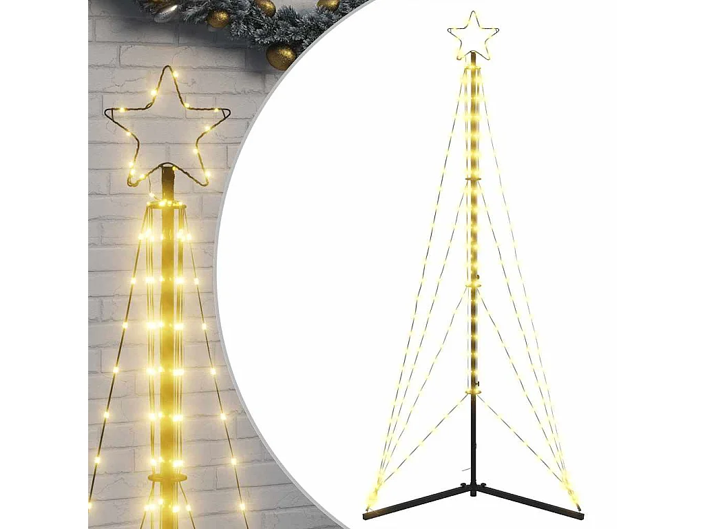 Sapin de Noël à LED 363 LED blanc chaud 182 cm