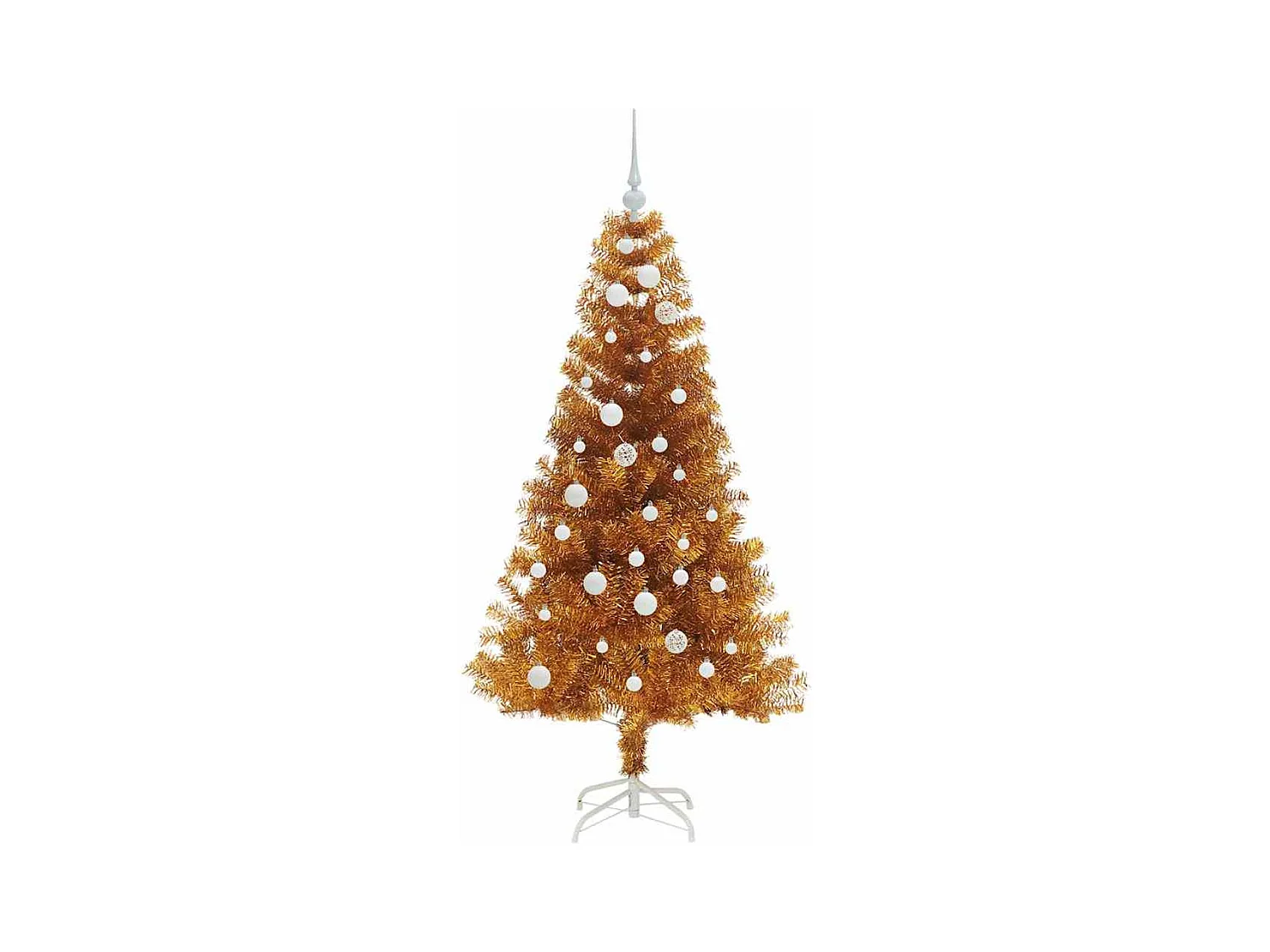 Árvore de Natal com 150 LEDs com suporte Ouro 150 cm PET