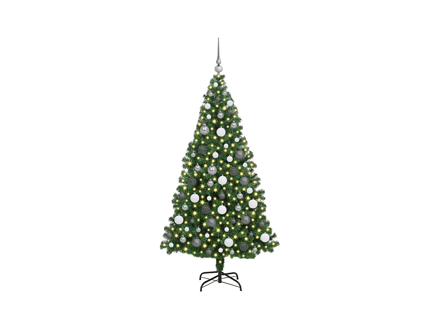 Árvore de Natal Artificial Verde 180 cm PVC, Aço e Plástico