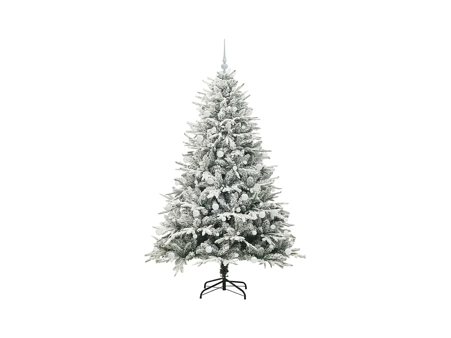 Sapin de Noël artificiel pré-éclairé avec set de boules Vert