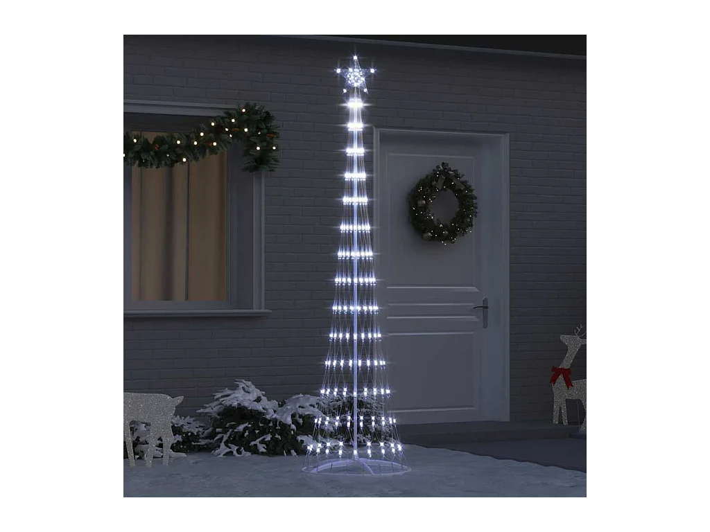 Árbol de Navidad LED con 290 LED Frío 70 x 70 x 250 cm Metal