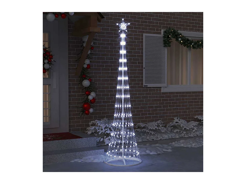 Árbol de Navidad LED con 290 LED Frío 70 x 70 x 250 cm Metal