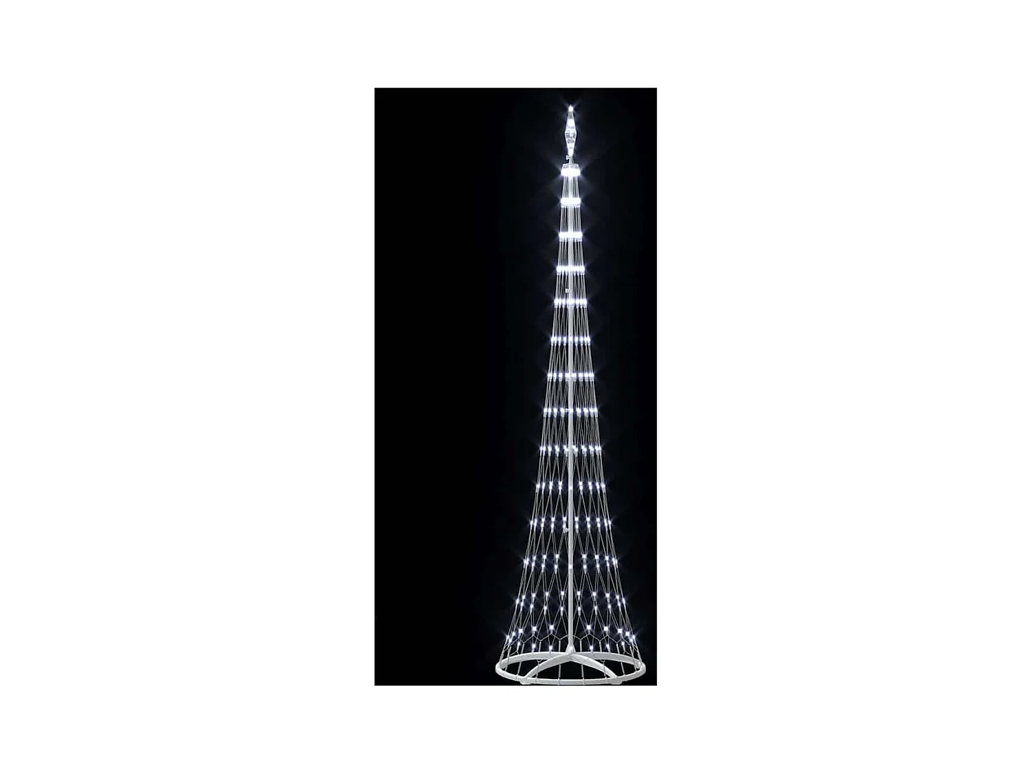Árbol de Navidad LED con 290 LED Frío 70 x 70 x 250 cm Metal