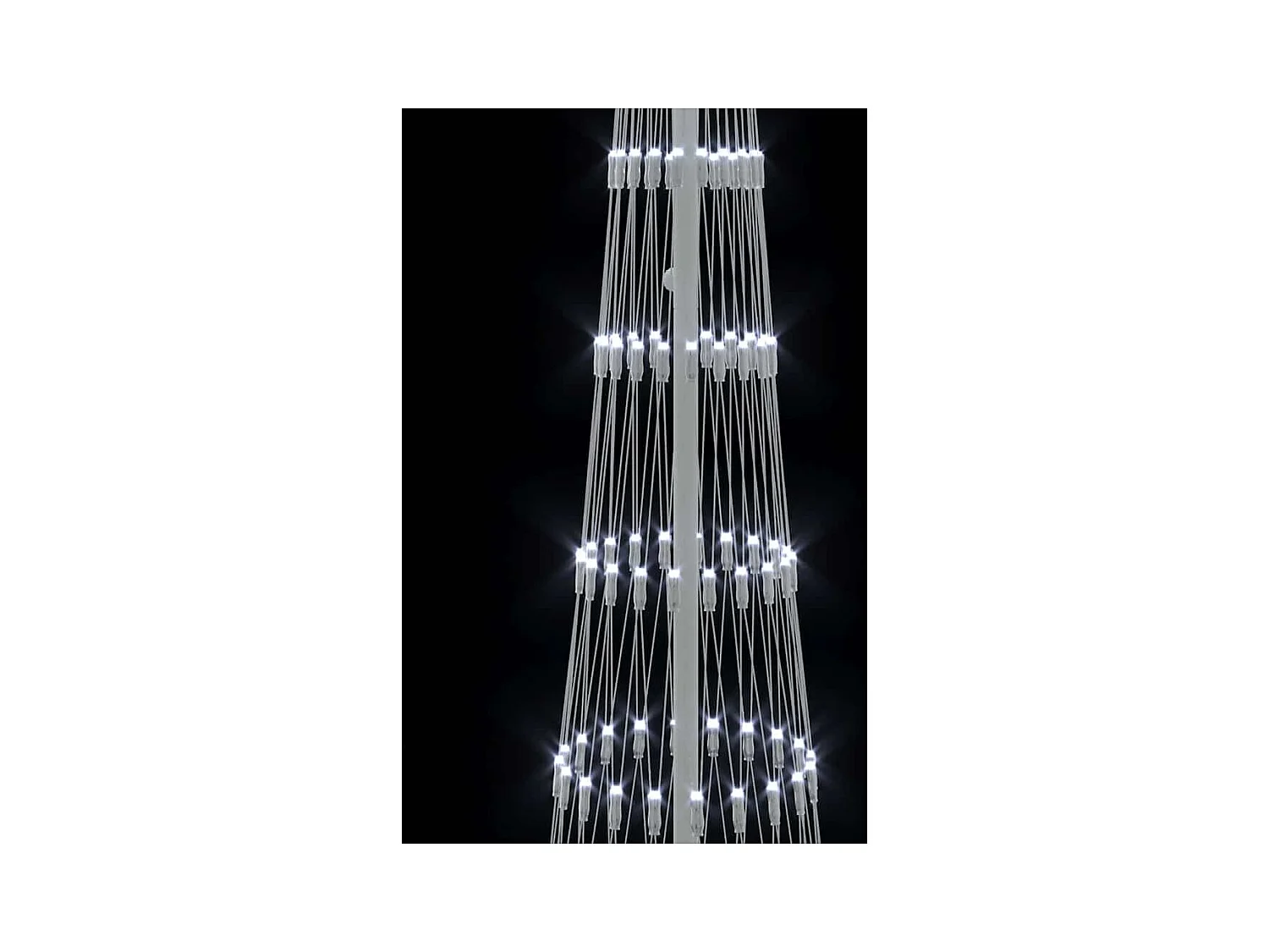 Árbol de Navidad LED con 290 LED Frío 70 x 70 x 250 cm Metal