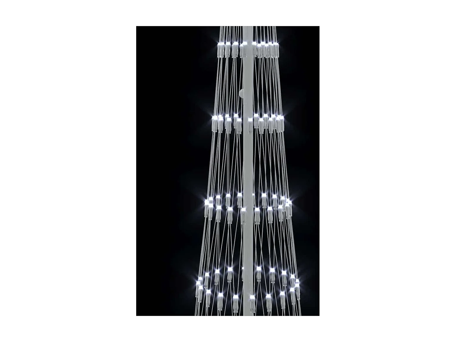 Arbre de Noël LED Blanc froid 70 x 70 x 250 cm Métal