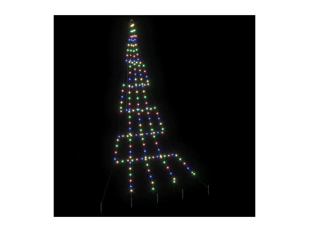Arbre de Noël LED avec 168 LED Multicolore 306 cm Métal