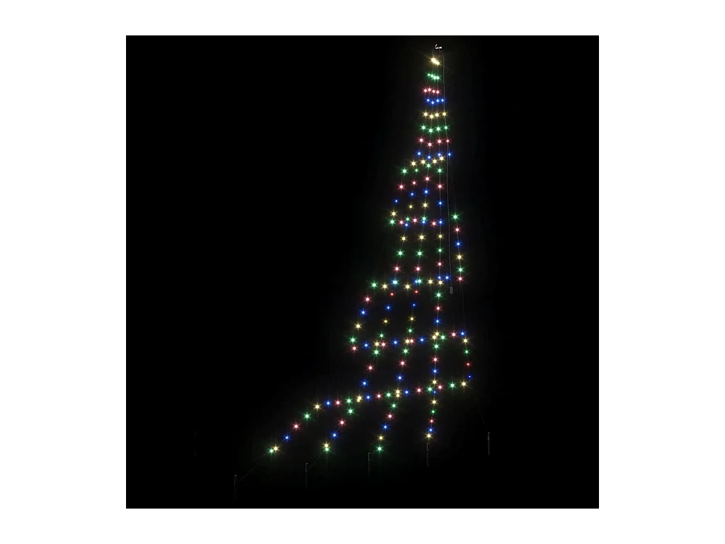 Arbre de Noël LED avec 168 LED Multicolore 306 cm Métal