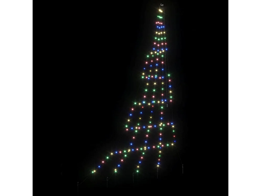 Arbre de Noël LED avec 168 LED Multicolore 306 cm Métal