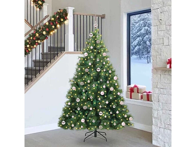 Árbol de Navidad artificial con 300 LED Verde 240 cm PE y PVC