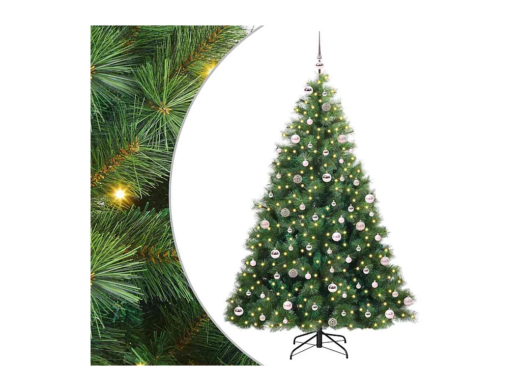 Árbol de Navidad artificial con 300 LED Verde 240 cm PE y PVC