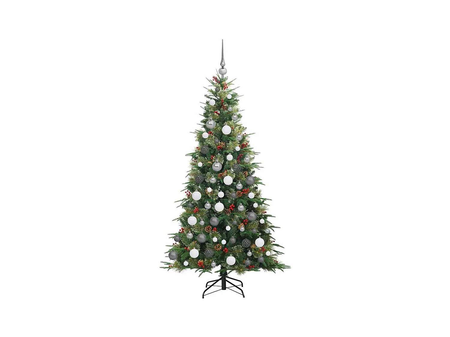 Kunstmatige Hinged Kerstboom met 300 LED Groen 180 cm PE en PVC