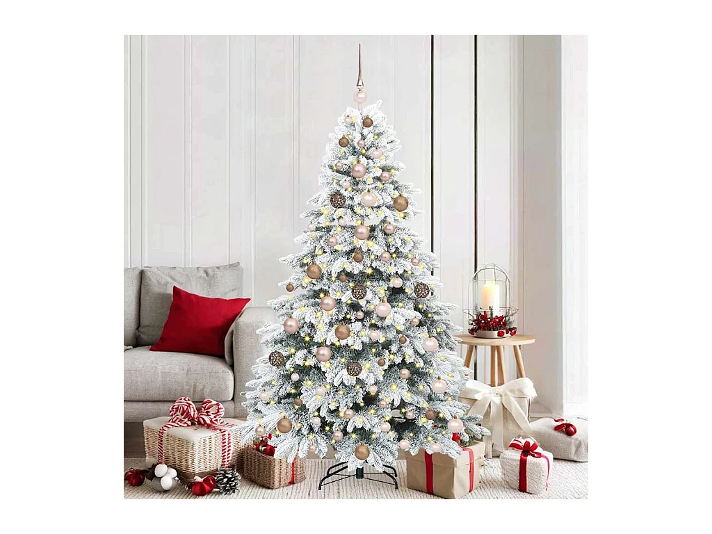 Kunstkerstboom met 300 LED met standaard Groen 180 cm PE en PVC