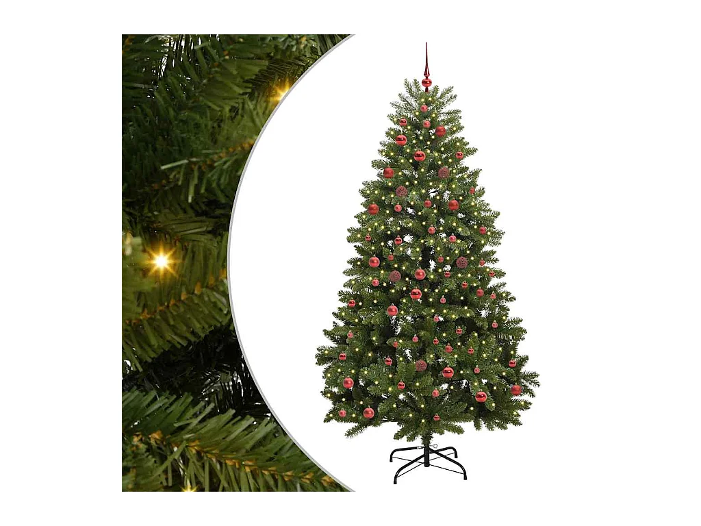 Árbol de Navidad artificial Verde 210 cm PVC y Metal