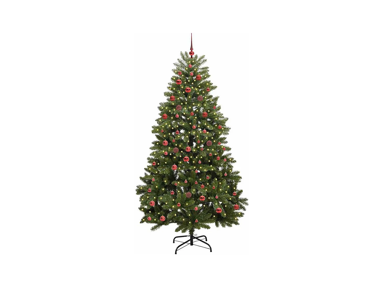 Árbol de Navidad artificial Verde 210 cm PVC y Metal