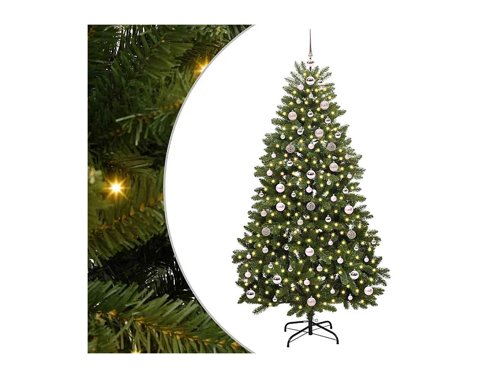 Árvore de Natal Artificial Verde 180 cm PVC e Metal