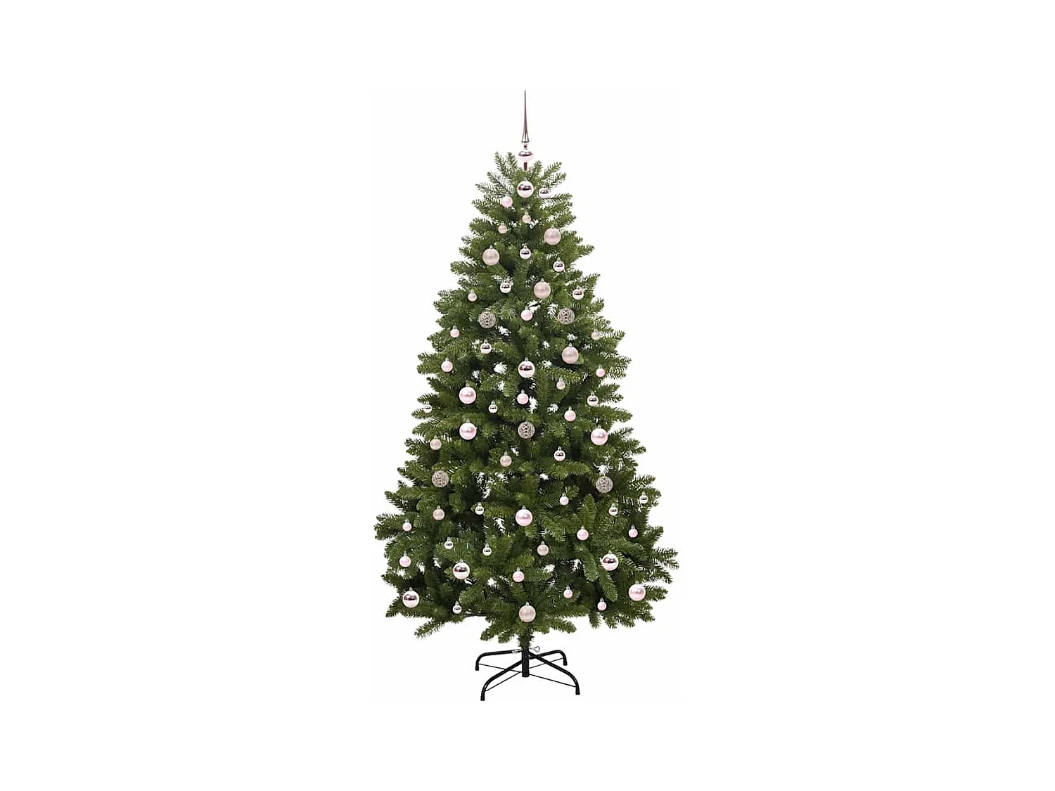 Árvore de Natal Artificial Verde 180 cm PVC e Metal