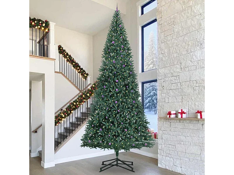 Árbol de Navidad Artificial Pre-iluminado con Juego de Bolas