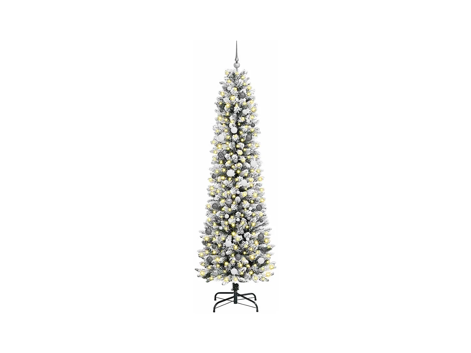 Sapin de Noël artificiel Blanc 240 cm PVC, métal et plastique