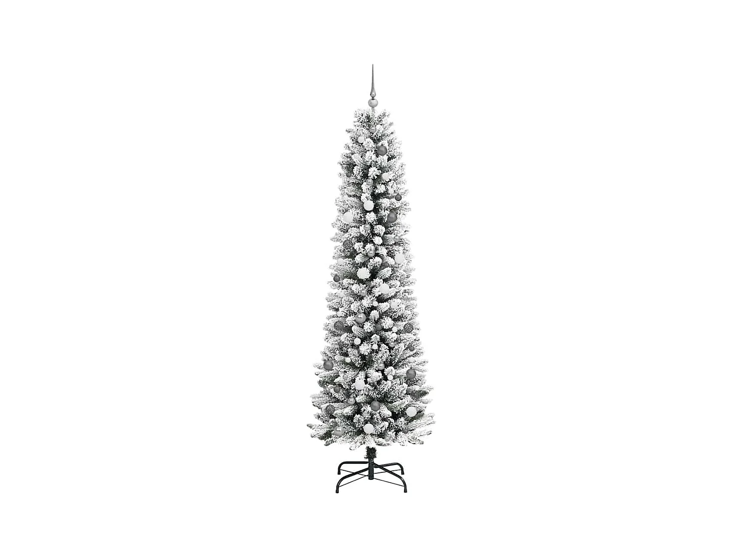 Sapin de Noël artificiel Blanc 240 cm PVC, métal et plastique