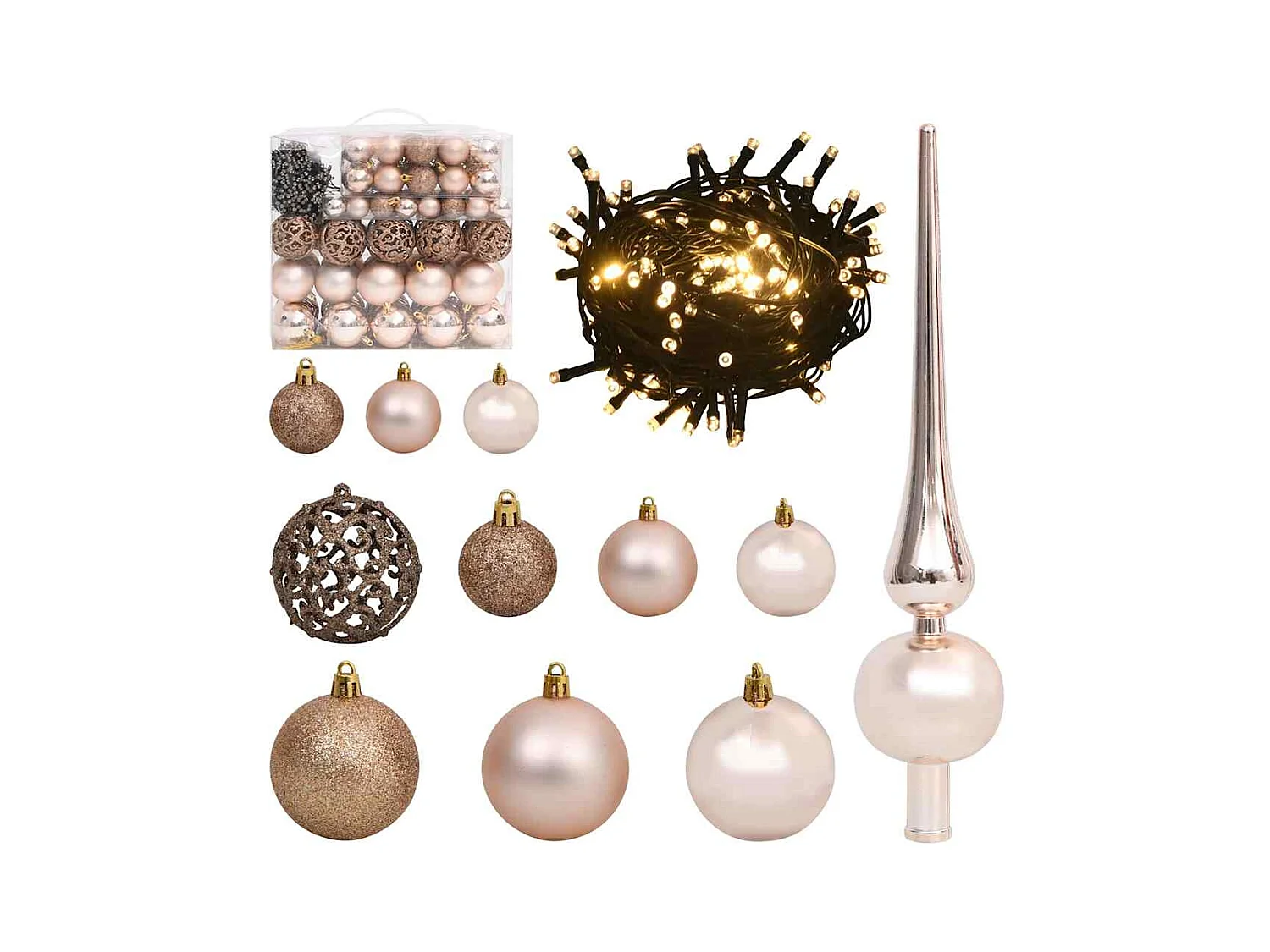 Sapin de Noël artificiel pré-éclairé Rose 210 cm PVC