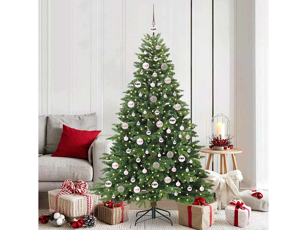 Árbol de Navidad artificial con 300 LED Verde 180 cm PE y PVC