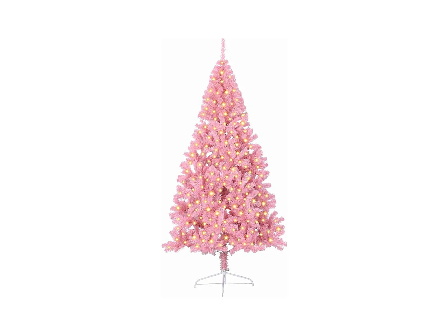 Kerstboom met decoratieve touwlichten Roze 210 cm