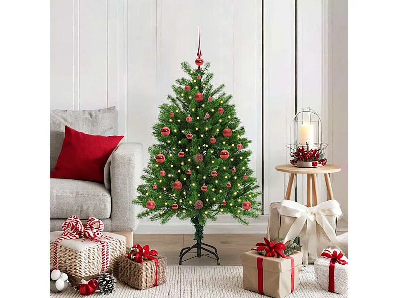 Sapin de Noël avec 150 LED avec support Vert 120 cm PE