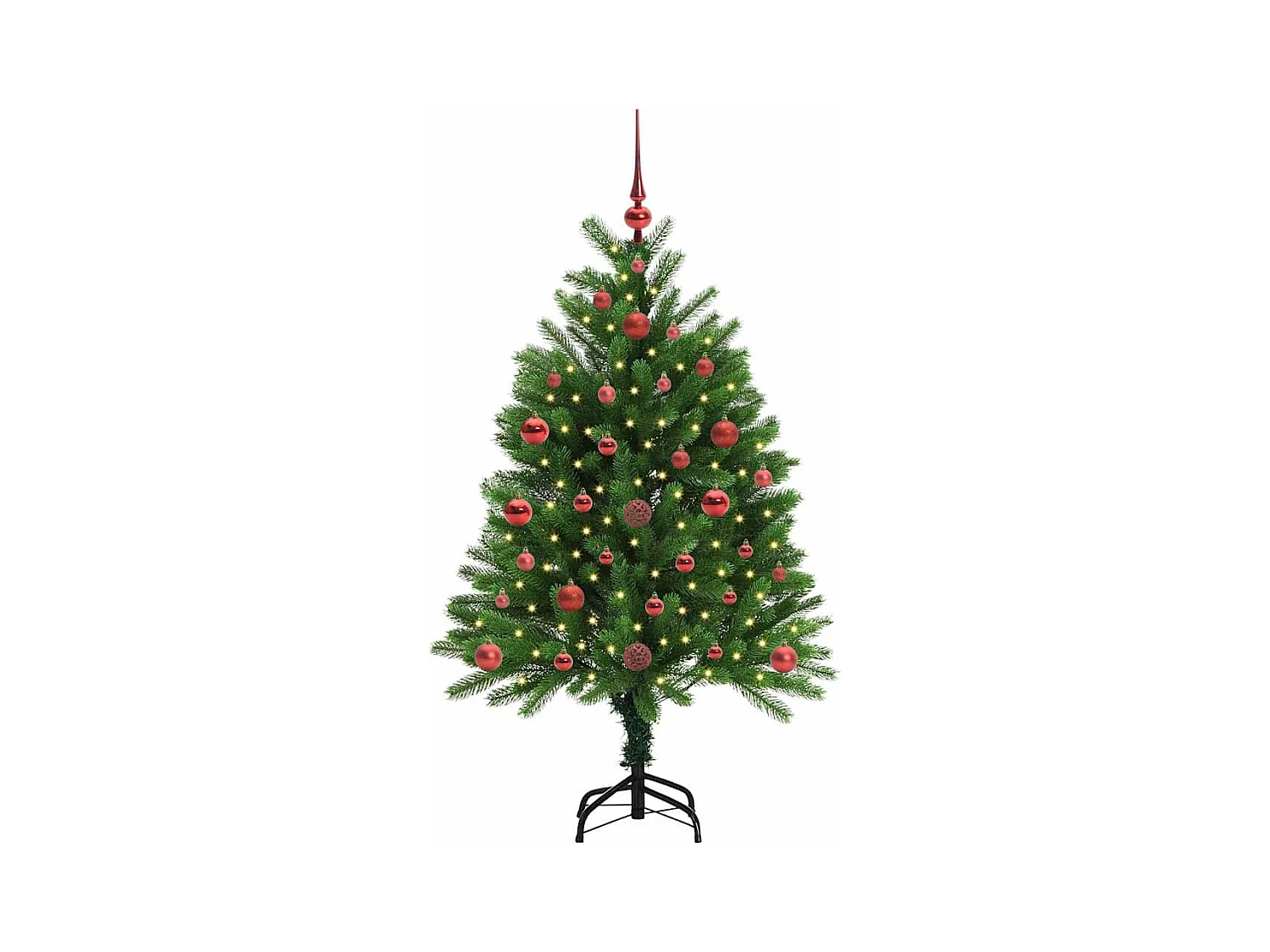 Sapin de Noël avec 150 LED avec support Vert 120 cm PE