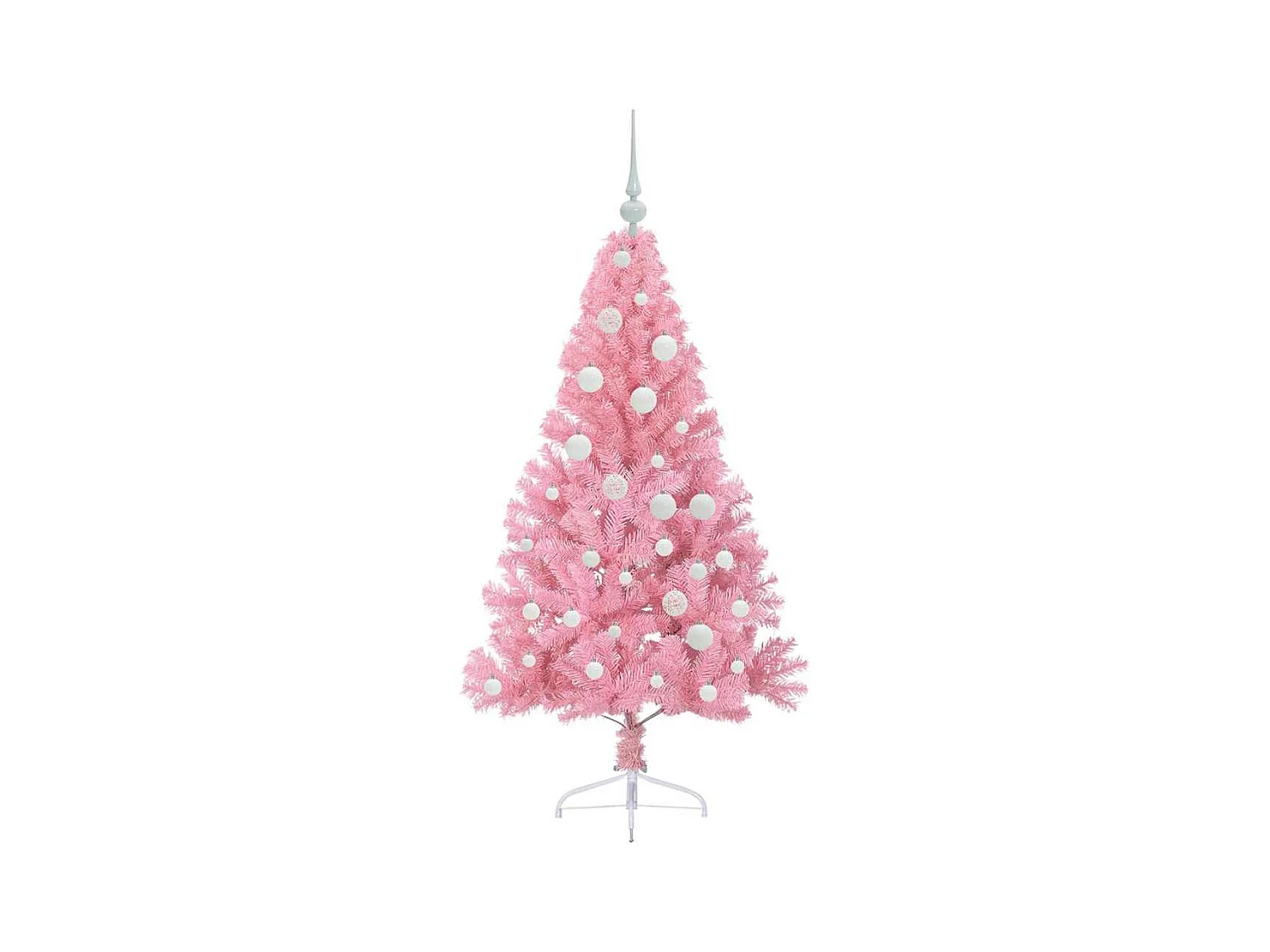 Sapin de Noël artificiel pré-éclairé Rose 120 cm PVC