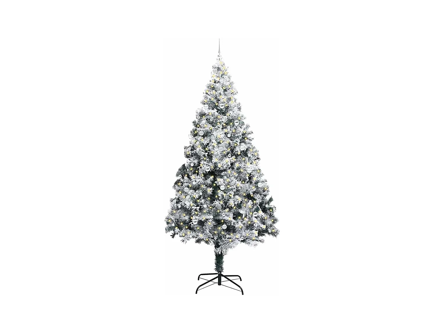 Kerstboom met decoratieve touwlichten Wit 300 cm PVC