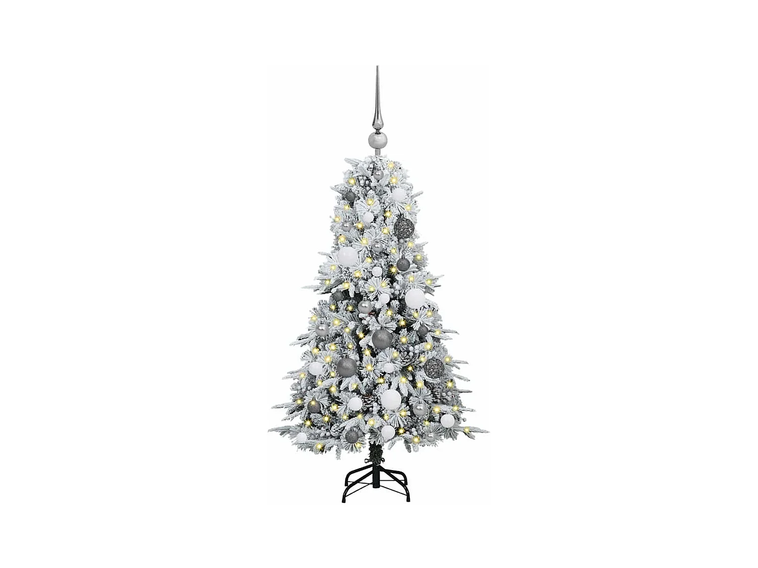 Kunstmatige Hinged Kerstboom met 150 LED Groen 120 cm PE en PVC