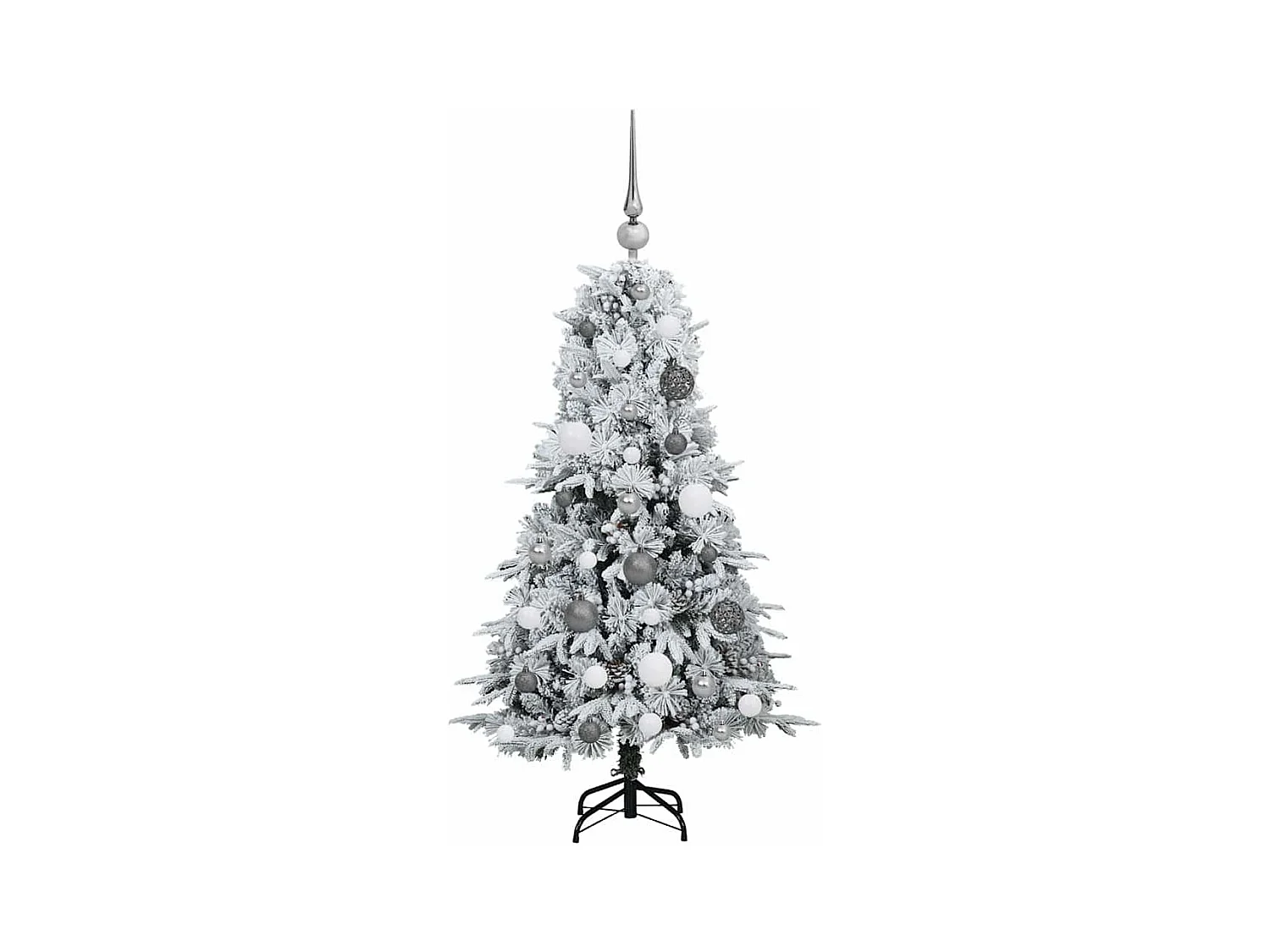 Kunstmatige Hinged Kerstboom met 150 LED Groen 120 cm PE en PVC