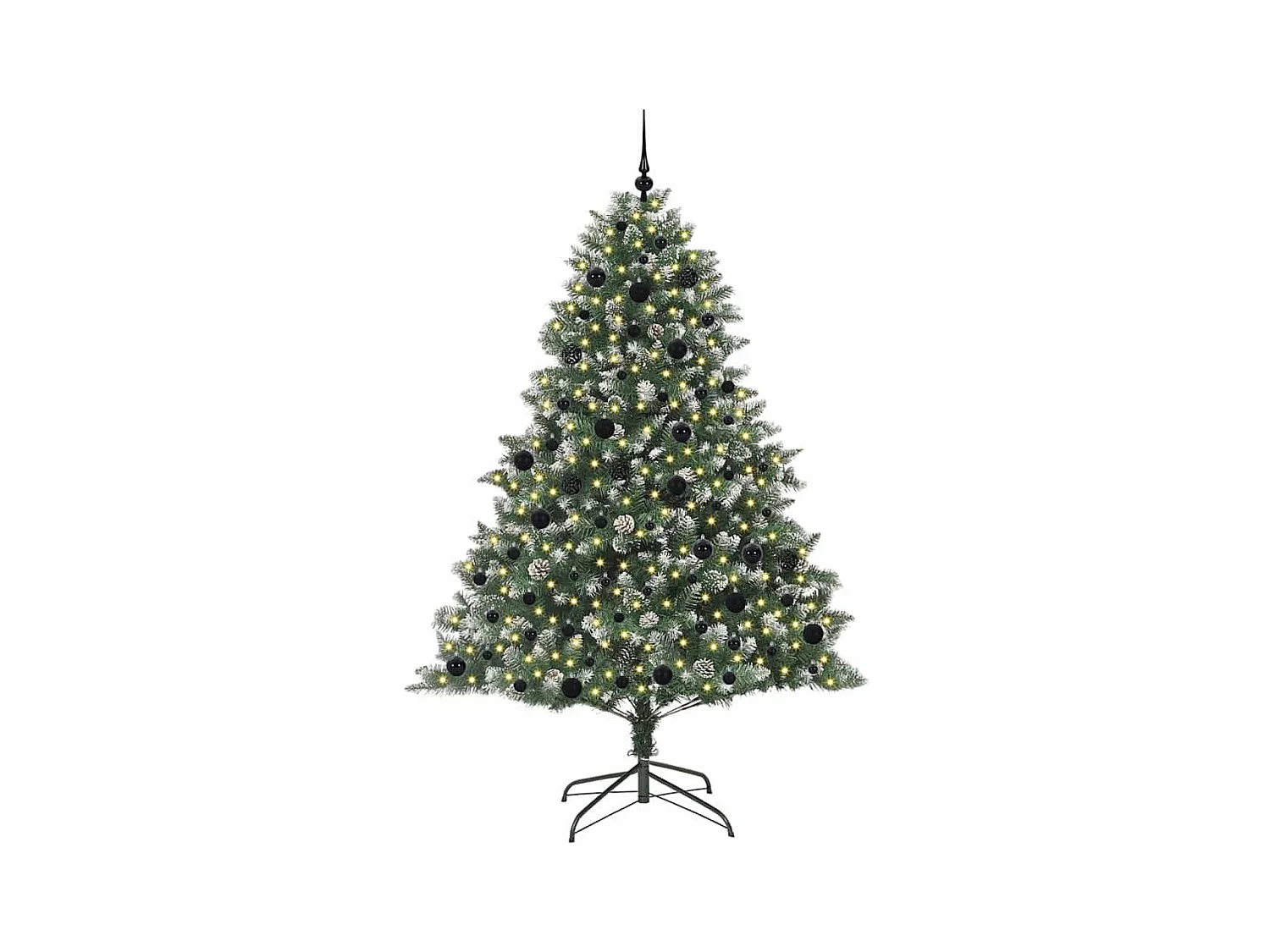 Sapin de Noël artificiel avec 300 LED Vert 140 x 140 x 210 cm