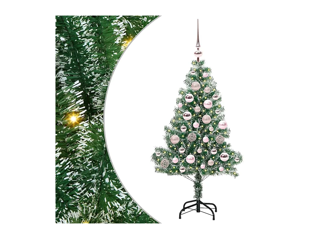 Arbre de Noël artificiel floconné de neige avec lumière LED