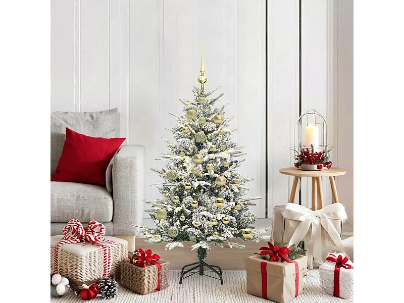 Árbol de Navidad artificial preiluminado con juego de bolas