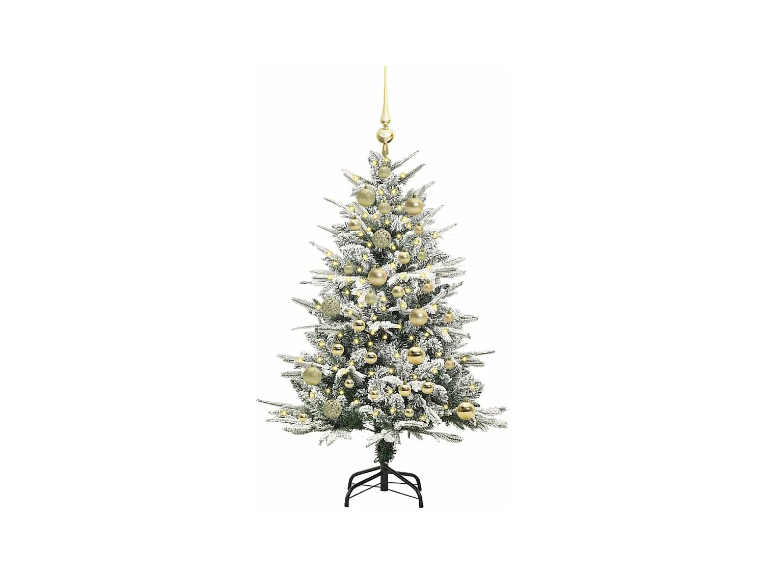 Sapin de Noël artificiel pré-éclairé avec set de boules Vert