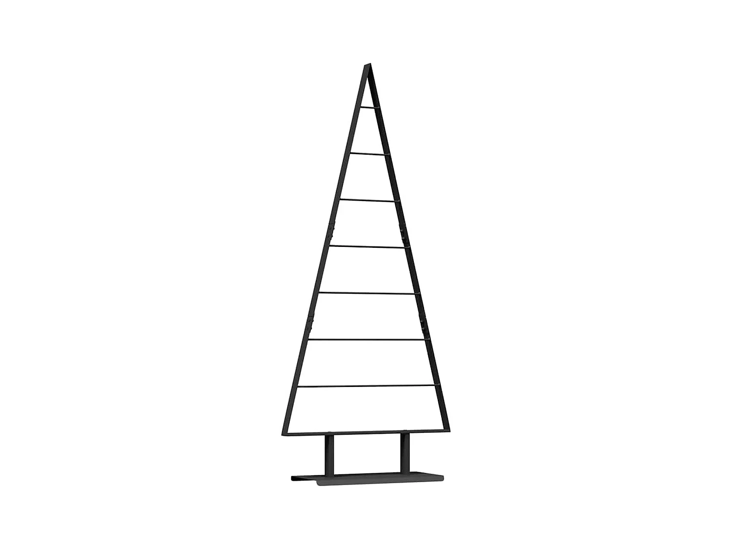 Metalen kerstboom met standaard Zwart 150 cm Staal